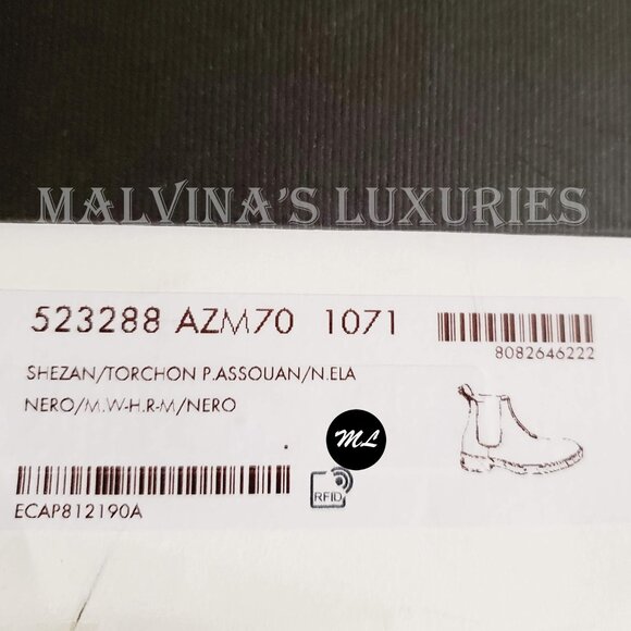 GUCCI BOOTS MENS CHELSEA ANKLE BLACK LEATHER ELASTIC GORES - Picture 12 of 12